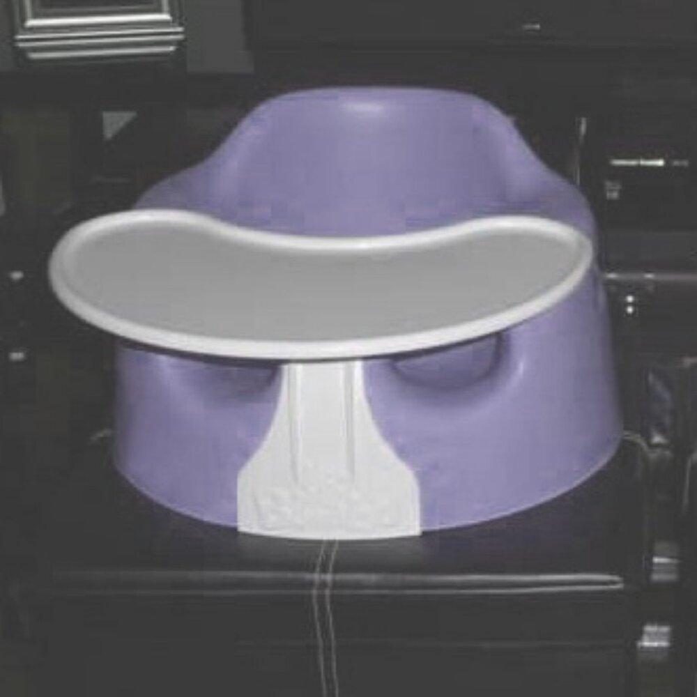 Purple Bumbo Chair with Tray